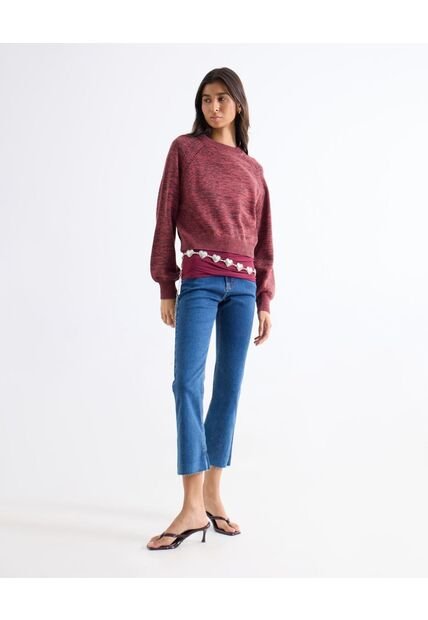 Jean Flare Oscuro  Para Mujer Azul Seven Seven