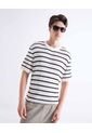 Camiseta Tejida Con Textura  Para Hombre Marfil Seven Seven de Seven Seven