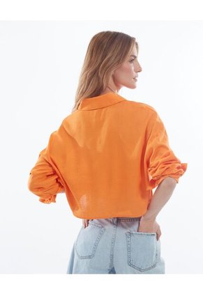 Blusa  Para Mujer Manga Larga Color Mandarina Marca Seven Seven #28123826