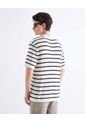 Camiseta Tejida Con Textura  Para Hombre Marfil Seven Seven de Seven Seven