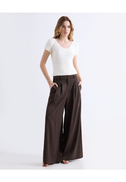 Pantalón  Para Mujer Moda Color Café Marca Seven Seven #28071952