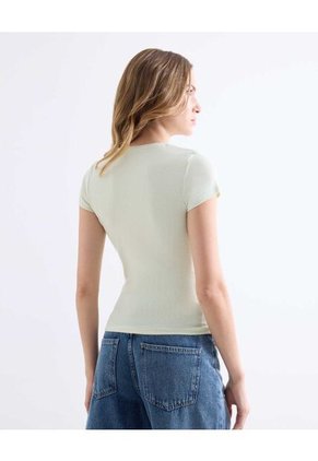 Camiseta  Para Mujer Manga Corta Cuello Redondo Color Verde Marca Seven Seven #28096615