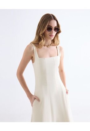 Vestido  Para Mujer M/Sisa Medio Color Marfil Marca Seven Seven #28171481