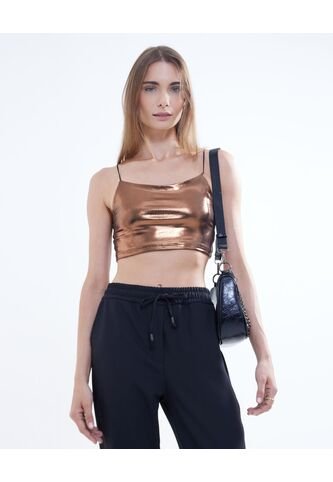 Camiseta  Para Mujer Manga Sisa Color Café Marca Seven Seven #28095511 Seven Seven