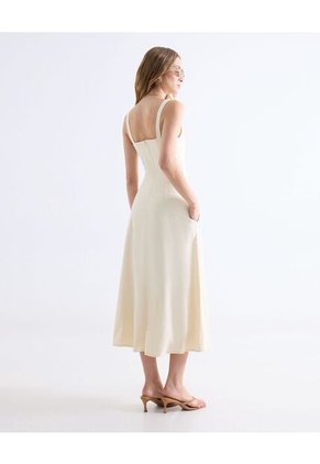 Vestido  Para Mujer M/Sisa Medio Color Marfil Marca Seven Seven #28171481