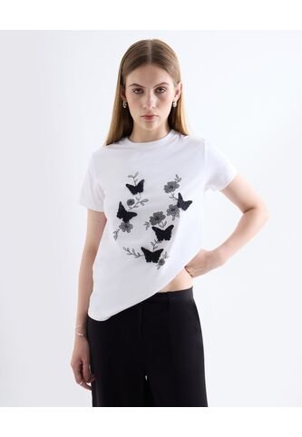 Camiseta  Para Mujer Manga Corta Cuello Redondo Color Blanco Marca Seven Seven #28096531 Seven Seven