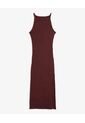 Vestido Largo Cuello Halter  Para Mujer Vino Seven Seven de Seven Seven