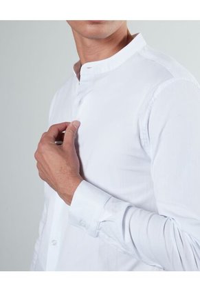 Camisa Para Hombre Manga Larga Cuello Neru Color Blanco Marca Seven Seven #45011419