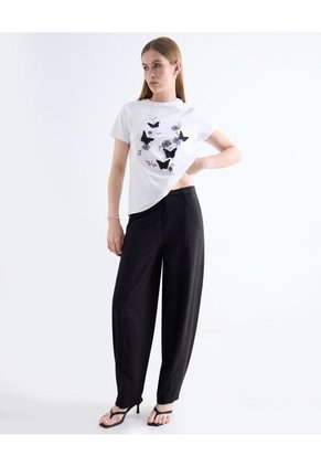 Camiseta  Para Mujer Manga Corta Cuello Redondo Color Blanco Marca Seven Seven #28096531