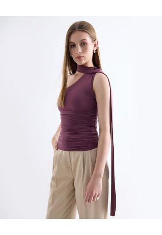 Camiseta  Para Mujer Manga Sisa Moda Color Vino Marca Seven Seven #28096514 Seven Seven