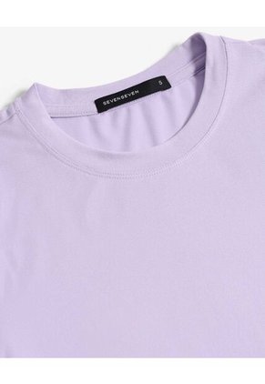 Camiseta  Para Mujer Manga Corta Cuello Redondo Color Lila Marca Seven Seven #28097600