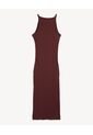 Vestido Largo Cuello Halter  Para Mujer Vino Seven Seven de Seven Seven