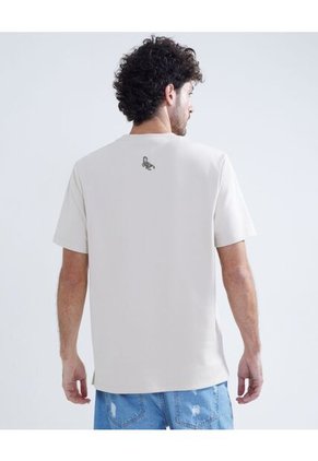 Camiseta  Para Hombre Manga Corta Color Beige Marca Seven Seven #45092463
