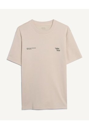 Camiseta  Para Hombre Manga Corta Color Beige Marca Seven Seven #45092463