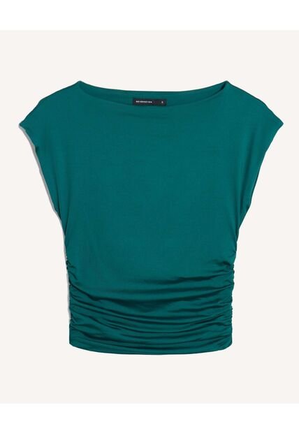 Camiseta  Para Mujer Manga Corta Cuello Redondo Color Esmeralda Marca Seven Seven #28097578