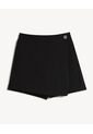 Falda Short Cruzado  Para Mujer Negro Seven Seven de Seven Seven