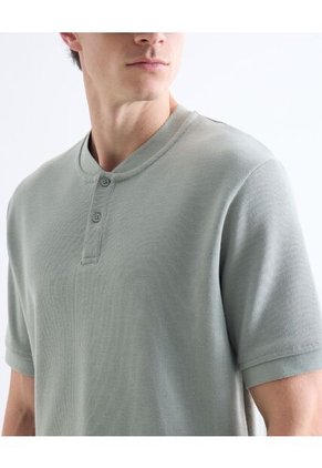 Polo  Para Hombre Cuello Tejido Sin Bolsillo Color Verde Marca Seven Seven #45110934