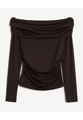 Camiseta  Para Mujer Manga Larga Moda Color Café Marca Seven Seven #28096639 Seven Seven