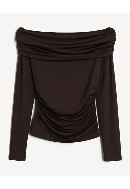 Camiseta  Para Mujer Manga Larga Moda Color Café Marca Seven Seven #28096639