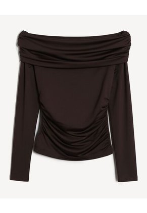 Camiseta Para Mujer Manga Larga Moda Color Café Marca Seven Seven #28096639