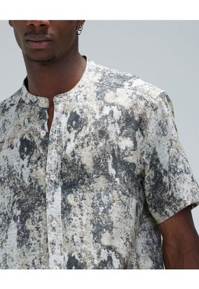 Camisa Para Hombre Manga Corta  Color Cafe  Marca Seven Seven #45011996