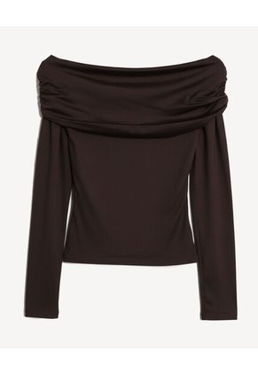 Camiseta Para Mujer Manga Larga Moda Color Café Marca Seven Seven #28096639