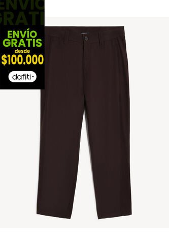 Pantalón Chino Straight  Para Hombre Café Seven Seven Seven Seven