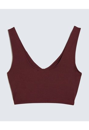 Camiseta Para Mujer Manga Sisa Color Vino Marca Seven Seven #28096047