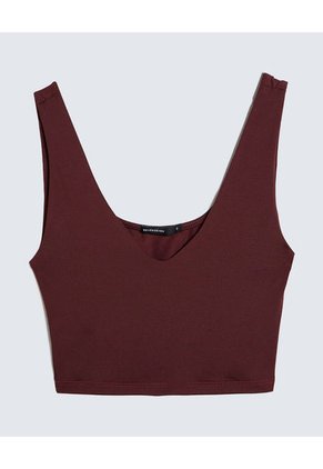 Camiseta Para Mujer Manga Sisa Color Vino Marca Seven Seven #28096047