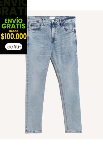 Jean Slim Tono Azul Claro  Para Hombre Azul Seven Seven Seven Seven
