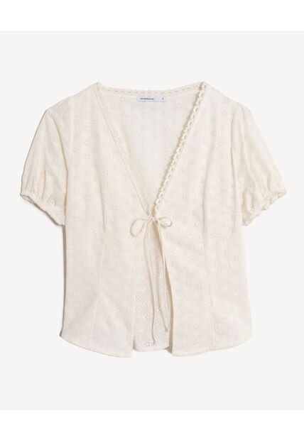 Blusa  Para Mujer Manga Corta Color Marfil Marca Seven Seven #28124106