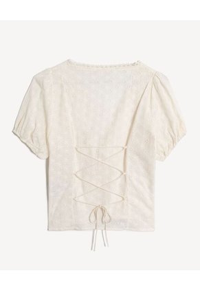 Blusa Para Mujer Manga Corta Color Marfil Marca Seven Seven #28124106