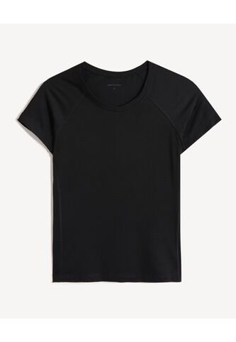 Camiseta  Para Mujer Manga Corta Cuello V Color Negro Marca Seven Seven #28096495 Seven Seven