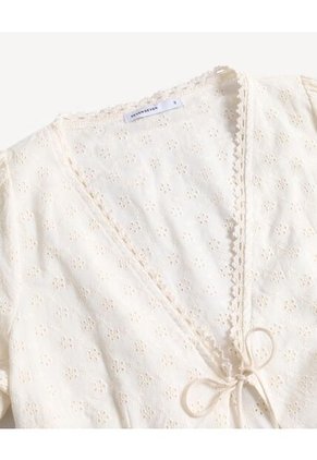 Blusa Para Mujer Manga Corta Color Marfil Marca Seven Seven #28124106