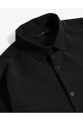 Camisa  Para Hombre Manga Larga Sin Bolsillo Cuello C Color Negro Marca Seven Seven #45017716