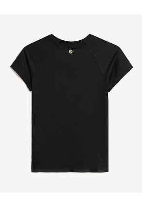 Camiseta  Para Mujer Manga Corta Cuello V Color Negro Marca Seven Seven #28096495