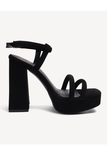 Sandalias  Para Mujer Tacón Color Negro Marca Seven Seven #28690100