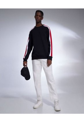 Buzo  Para Hombre Cuello Redondo Color Negro Marca Seven Seven #45060568