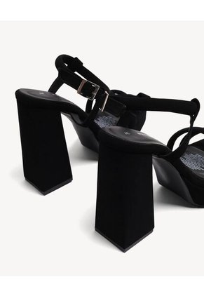 Sandalias  Para Mujer Tacón Color Negro Marca Seven Seven #28690100