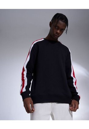 Buzo  Para Hombre Cuello Redondo Color Negro Marca Seven Seven #45060568