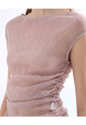 Camiseta  Para Mujer Manga Corta Cuello Redondo Color Rosa Marca Seven Seven #28096590