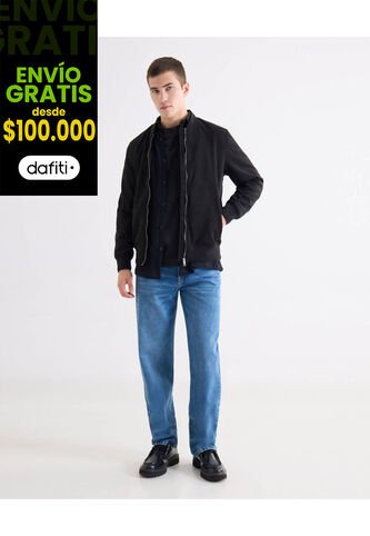 Jean Straight Tono Medio  Para Hombre Azul Seven Seven Seven Seven