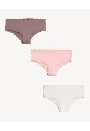 Panty X3 Para Mujer Hispter Color Rosa Marca Seven Seven #28800121