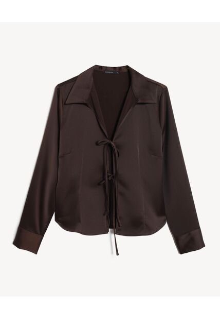 Blusa  Para Mujer Manga Corta Color Café Marca Seven Seven #28124146