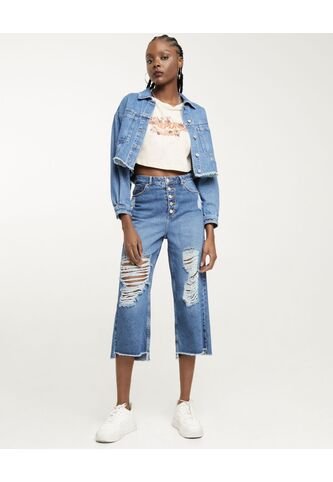 Jean  Para Mujer Culotte Color Azul Marca Seven Seven #28160597 Seven Seven