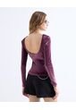 Camiseta  Para Mujer Manga Larga Cuello Redondo Color Morado Marca Seven Seven #28096597 de Seven Seven