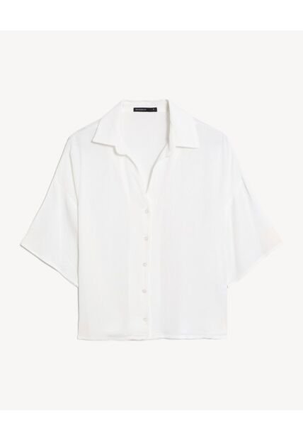 Blusa  Para Mujer Manga Corta Color Blanco Marca Seven Seven #28127536