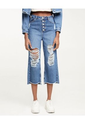 Jean  Para Mujer Culotte Color Azul Marca Seven Seven #28160597