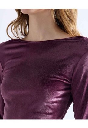 Camiseta  Para Mujer Manga Larga Cuello Redondo Color Morado Marca Seven Seven #28096597