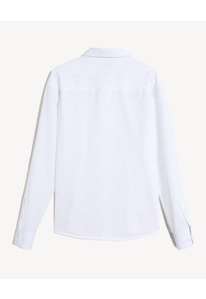 Camisa  Para Hombre Manga Larga Sin Bolsillo Cuello C Color Blanco Marca Seven Seven #45017716